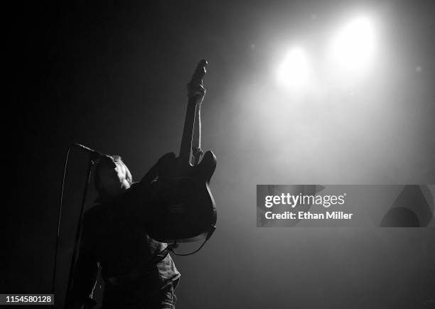 Frontman Van McCann of Catfish and the Bottlemen performs during X107.5's "Our Big Concert" at The Chelsea at The Cosmopolitan of Las Vegas on June...