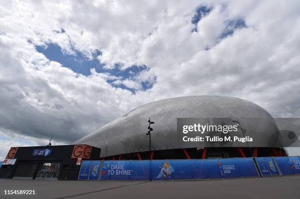 General view of the Stade du Hainaut on June 08, 2019 in Valenciennes, France.