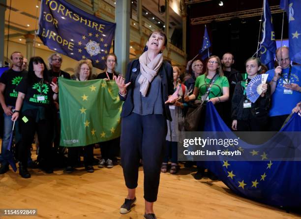 Caroline Lucas, Green Party MP for Brighton Pavilion joins Green Party delegates and local anti-Brexit groups as they come together to hold an...