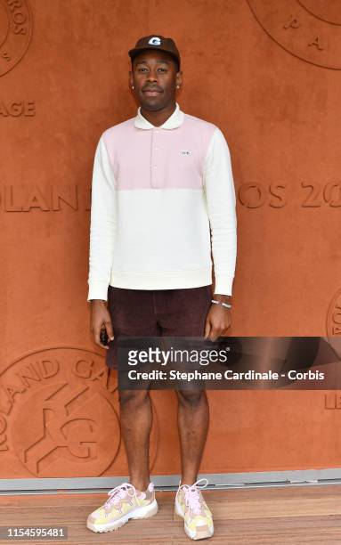 Rapper Tyler, The Creator attends the 2019 French Tennis Open - Day Fourteen at Roland Garros on June 08, 2019 in Paris, France.