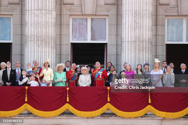 Albert Windsor, Britain's Prince William, Duke of Cambridge holding Prince Louis, Prince George, Princess Charlotte, Britain's Catherine, Duchess of...