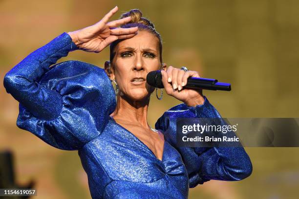 Celine Dion performs live at Barclaycard Presents British Summer Time Hyde Park at Hyde Park on July 5, 2019 in London, England.