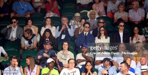 Tony McGill, Caitriona Balfe, Eleanor Tomlinson, Malcolm Tomlinson and Ruth Wilson and Charles Guard, Felicity Jones and Will Poulter in the stands...