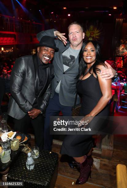 Will Packer, Gary Owen, and Kenya Duke celebrate Kevin Hart's 40th birthday at TAO with LOUIS XIII Cognac and Rémy Martin on July 06, 2019 in Los...