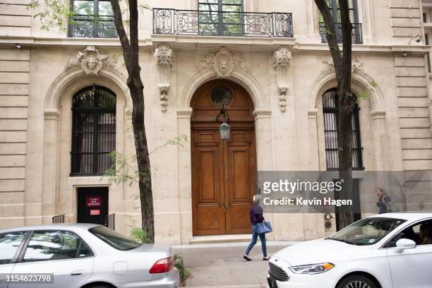 Residence belonging to Jeffrey Epstein at East 71st street is seen on the Upper East Side of Manhattan on July 8, 2019 in New York City. According to...