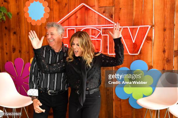 Barry Williams of the Brady Bunch and Rita Wilson attend the HGTV Lodge at CMA Music Fest on June 08, 2019 in Nashville, Tennessee.