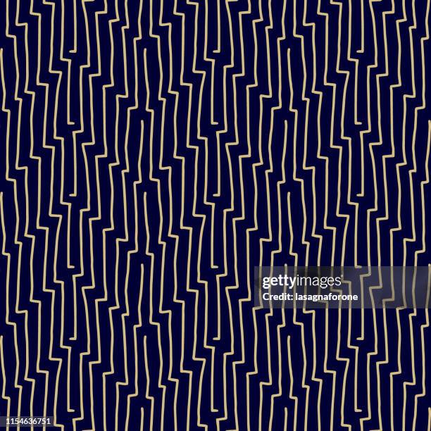 seamless vector pattern - hand drawn - interlocking shapes stock illustrations
