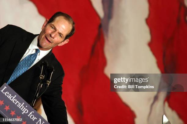 November 7, 2006: MANDATORY CREDIT Bill Tompkins/Getty Images Eliot Spitzer speaks during the Democratic Victory Celebration at the Sheraton Hotel on...