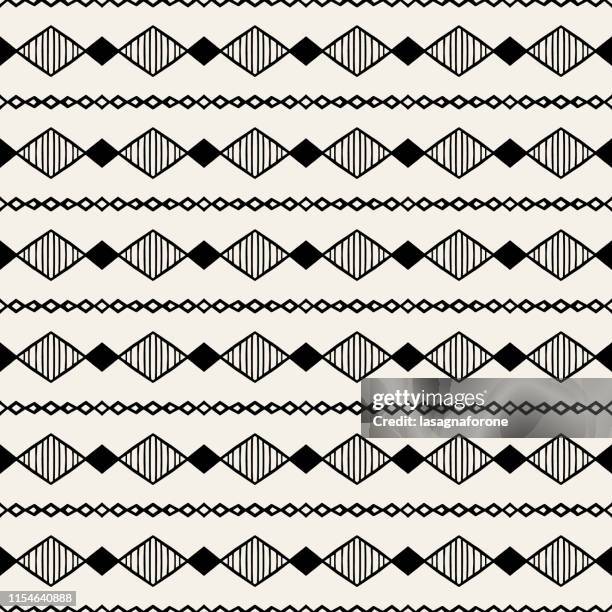 seamless geometric pattern - hand drawn - africa pattern stock illustrations
