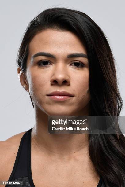 Claudia Gadelha of Brazil poses for a portrait during a UFC photo session on July 3, 2019 in Las Vegas, Nevada.