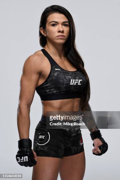 Claudia Gadelha of Brazil poses for a portrait during a UFC photo session on July 3, 2019 in Las Vegas, Nevada.