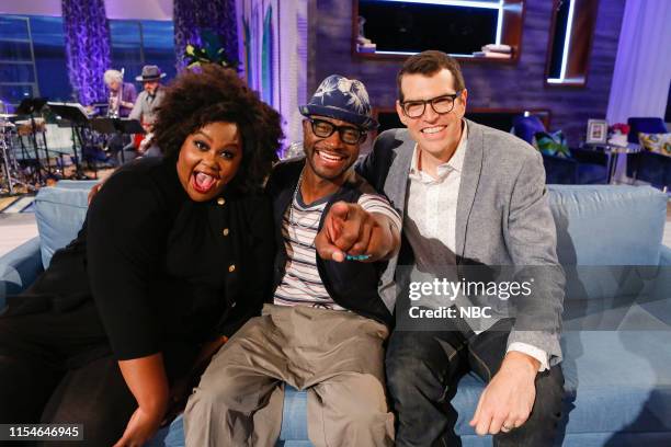 Jane's New Diggs" Episode 615 -- Pictured: Nicole Byer, Taye Diggs, Timothy Simons --