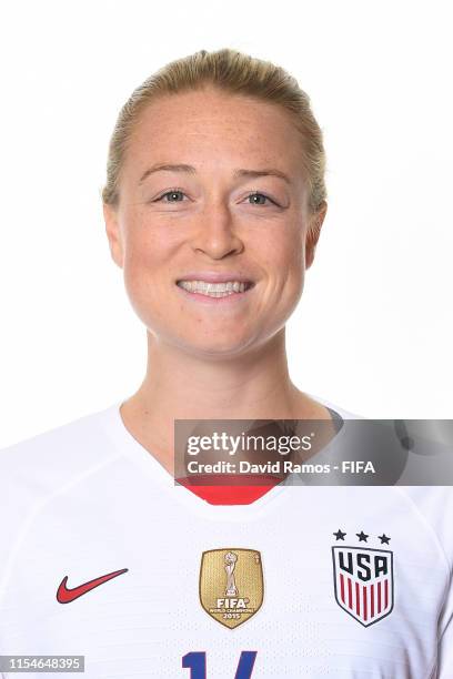 Emily Sonnett of the USA poses for a portrait during the official FIFA Women's World Cup 2019 portrait session at Best Western Premier Hotel de la...