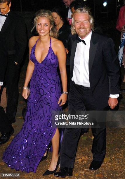 Holly Branson and Sir Richard Branson during ""Casino Royale"" World Premiere - After Show Party - Outside Arrivals at Berkeley Square in London,...