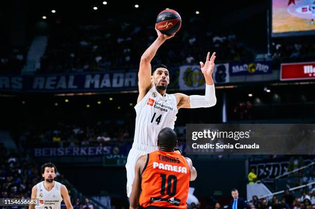 Gustavo Ayon of Real Madrid in action during the semifinals of the Liga ACB match between Real Madrid and Valencia at Wizink Center on June 08, 2019...