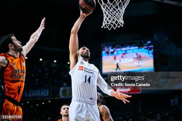 Gustavo Ayon of Real Madrid in action during the semifinals of the Liga ACB match between Real Madrid and Valencia at Wizink Center on June 08, 2019...