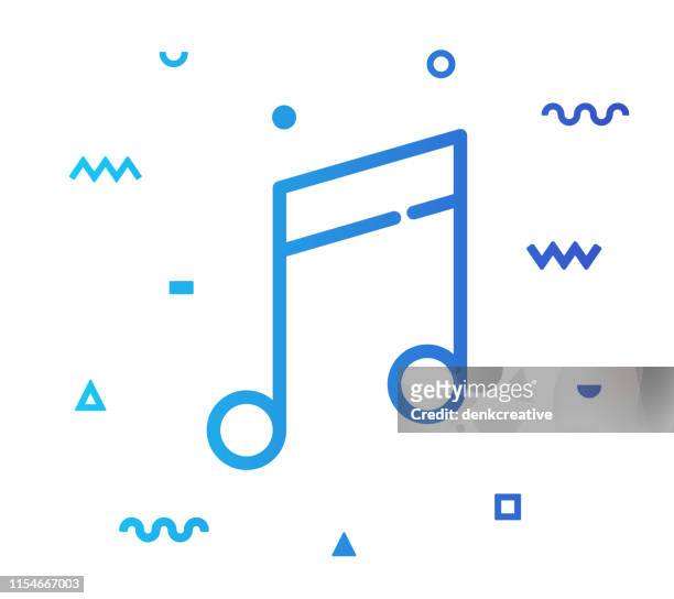 music composing line style icon design - bass clef stock illustrations