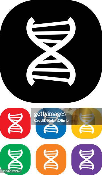 dna icon set - clone icon stock illustrations