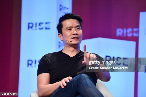 Hong Kong - 9 July 2019; Min-Liang Tan, Co-founder & CEO, Razer, on Centre Stage during day one of RISE 2019 at the Hong Kong Convention and...