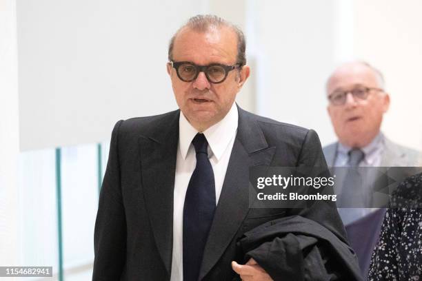 Herve Temime, lawyer for French businessman Bernard Tapie, arrives at the Porte de Clichy courthouse in Paris, France, on Tuesday, July 9, 2019....