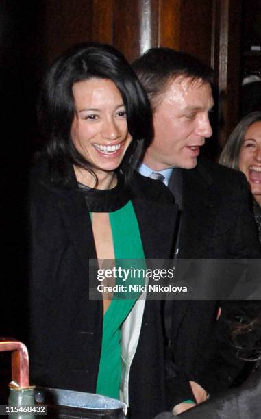 Satsuki Mitchell and Daniel Craig during Daniel Craig Sighting at the Ivy - February 4, 2007 at The Ivy Restaurant in London, Great Britain.