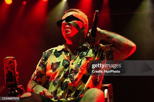 Itilian Rapp The italian rap rock singer and songwriter Salmo performing live at ...