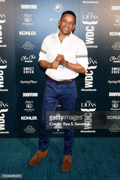 Hill Harper attends the The Lions X WDC World Ocean Day Event at Spring Place on June 08, 2019 in New York City.