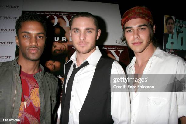 Darryl Stephens, Derek Magyar and Jonathon Trent during "Boy Culture" Los Angeles Premiere - Arrivals at East/West Lounge in West Hollywood,...