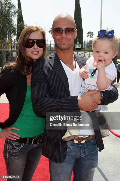 Joey Lawrence with wife Chandie Yawn-Nelson and daughter Charli