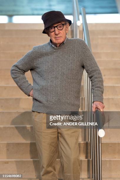 Director Woody Allen poses during a photocall in the northern Spanish Basque city of San Sebastian, where he will start shooting his yet-untitled...