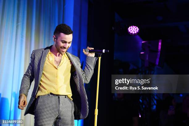 Performs onstage during the The Lions X WDC World Ocean Day Event at Spring Place on June 08, 2019 in New York City.