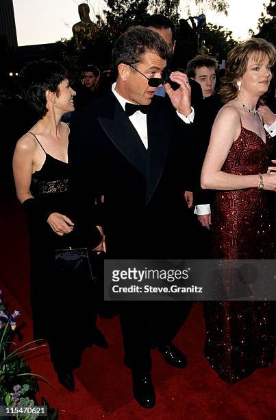 Mel Gibson and wife Robyn Gibson during The 69th Annual Academy Awards - Arrivals at Shrine Auditorium in Los Angeles, California, United States.