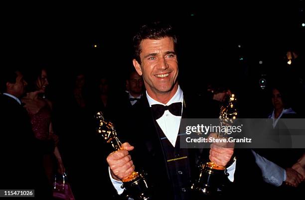 Mel Gibson during 1996 Vanity Fair Oscar Party - Arrivals at Morton's Restaurant in West Hollywood, California, United States.