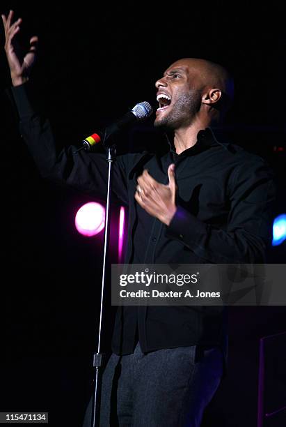 Kenny Lattimore during "The Fred Hammond Tour" featuring Chante' Moore and Kenny Lattimore - April 15, 2007 at First Cathedral Church in Windsor,...