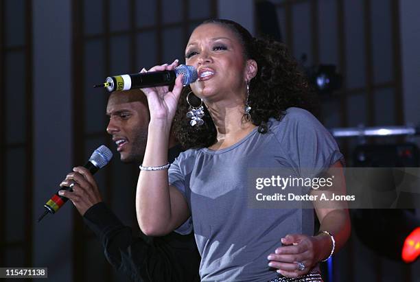 Kenny Lattimore and Chante' Moore during "The Fred Hammond Tour" featuring Chante' Moore and Kenny Lattimore - April 15, 2007 at First Cathedral...