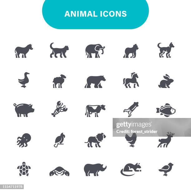 animal balck icons - goose stock illustrations stock illustrations