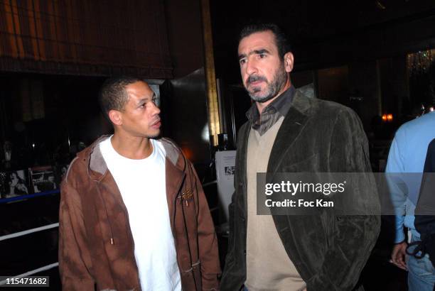 Joey Starr and Joel Cantona during ""Beatrice Dalle Face a l'Objectif"" book and ""Champions"" book Launch at Cafe De L'Homme, Musee de L'Homme in...