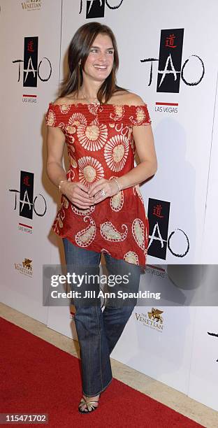 Brooke Shields during Tao Las Vegas Celebrates Its First Anniversary at The Venetian Resort Hotel Casino in Las Vegas, Nevada, United States.