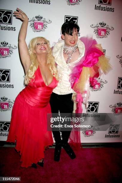 Bobby Trendy and guest during Anna Nicole Smith Tribute Party Hosted By Celebrity Babylon and Bobby Trendy Designs at Here Lounge in West Hollywood,...