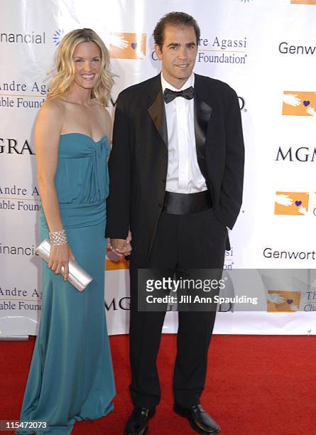 Bridget Sampras and Pete Sampras during The Andre Agassi Charitable Foundation's 11th Grand Slam for Children at MGM Grand in Las Vegas, Nevada,...