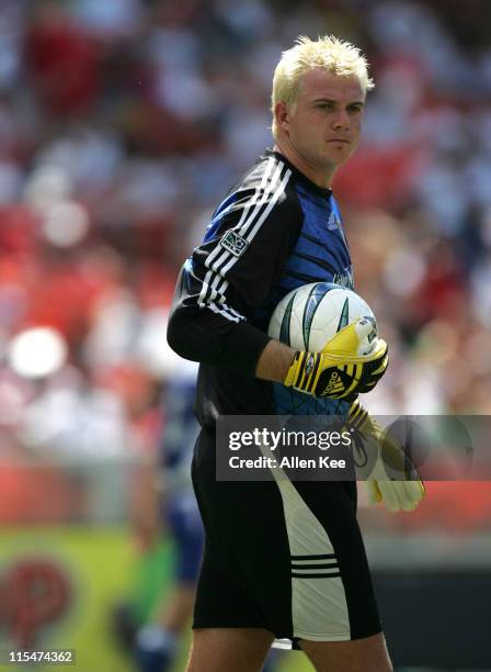 Western conference All Star Kevin Hartman during the second half of the 2004 MLS All Star Game. The Eastern Conference defeated the Western 3-2 at...