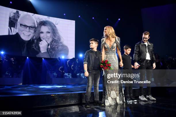 Celine Dion performs during the final show of her Las Vegas residency at The Colosseum at Caesars Palace on June 08, 2019 in Las Vegas, Nevada.
