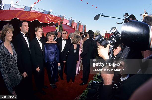 Chris Affleck, Ben Affleck, Matt Damon and mother Nancy Carlson-Paige