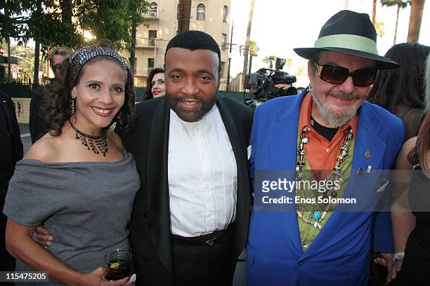 Renee Dawson, Andrae Crouch and Dr. John during American Society of Young Musicians 15th Annual Spring Benefit Concert & Awards at Celebrity Centre...