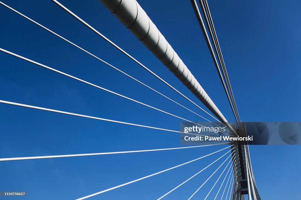 Bridge span with cables