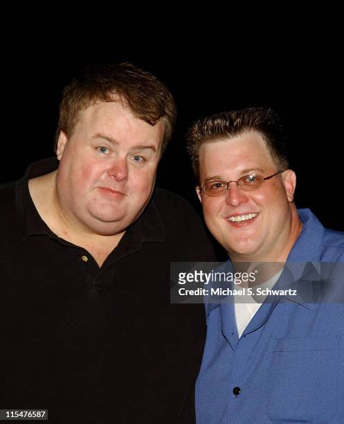 Tim O'Rourke and Billy Gardell during FX Lucky Creator and Executive Producer Rob Cullen and Comedian-Actor Billy Gardell Backstage at The Ice House...