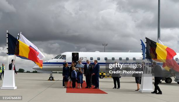 Erfurt, Germany 9.07.19 - Bezoek van Koning Filip & Koning Mathilde aan de Bondsrepubliek Duitsland, deelstaat Thüringen & Sachsen-Anhalt, ontvangst...