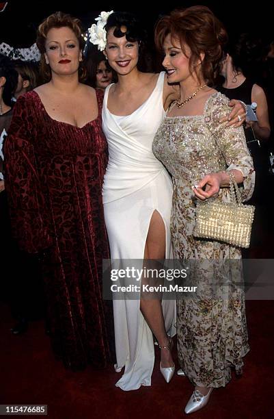 Wynonna Judd, Ashley Judd and Naomi Judd during The 70th Annual Academy Awards - Red Carpet at Shrine Auditorium in Los Angeles, California, United...