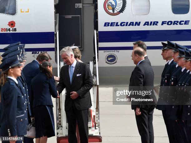 Erfurt, Germany 9.07.19 - Bezoek van Koning Filip & Koning Mathilde aan de Bondsrepubliek Duitsland, deelstaat Thüringen & Sachsen-Anhalt, ontvangst...