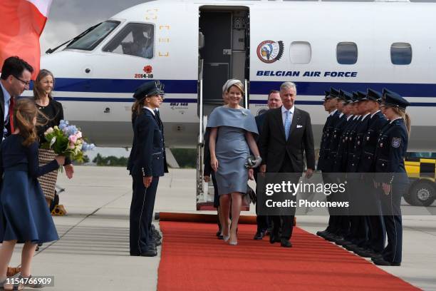 Erfurt, Germany 9.07.19 - Bezoek van Koning Filip & Koning Mathilde aan de Bondsrepubliek Duitsland, deelstaat Thüringen & Sachsen-Anhalt, ontvangst...